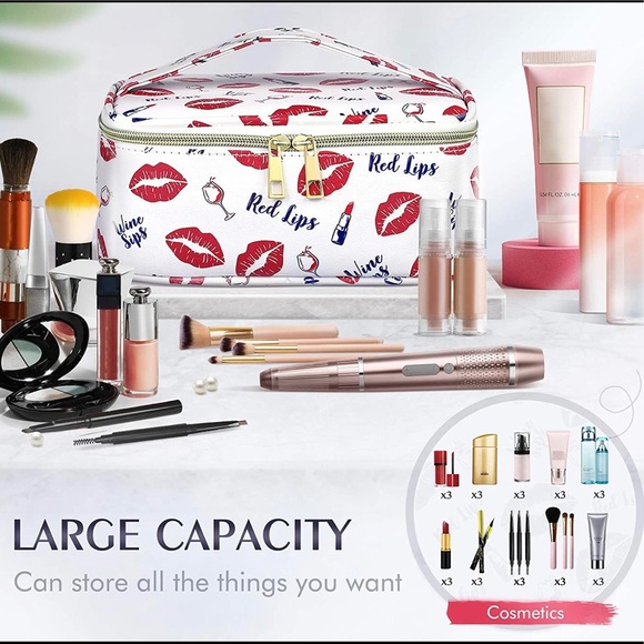 Etereauty 3 - Piece Make-up Bag Set - Lips & Sips - Picture 13 of 14